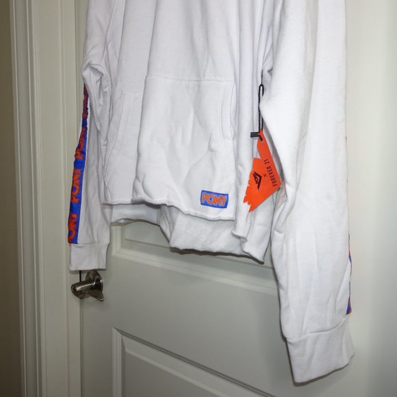 Pony x Forever 21+ Cropped White Hoodie - Picture 4 of 6